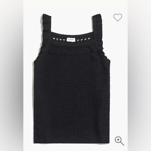 Ruffle-trim tank sweater